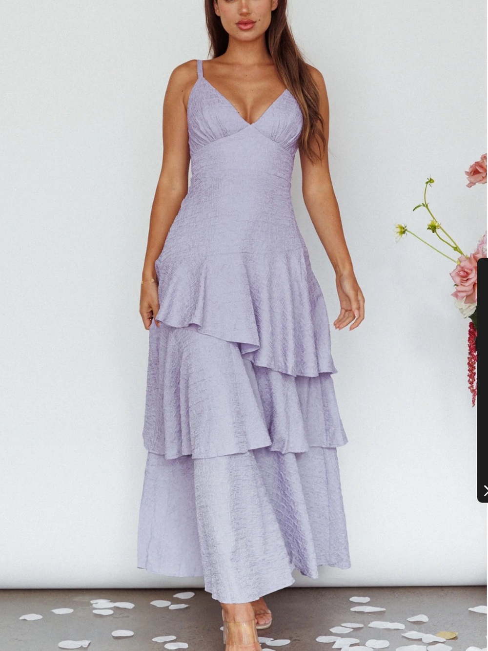 Selfie Leslie Here comes the Sun New Vibes Layered Hem Maxi Tiered